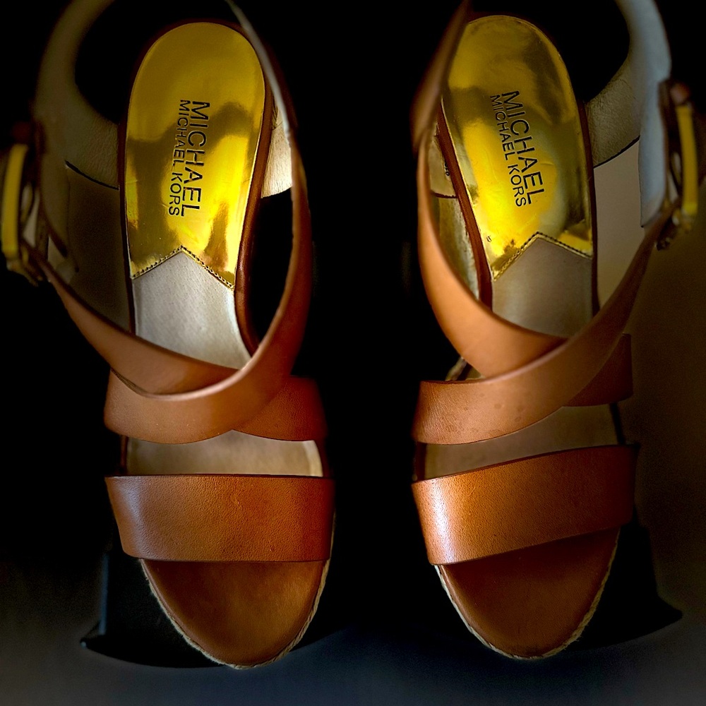 Michael Kors Open Toe Pump Buckle